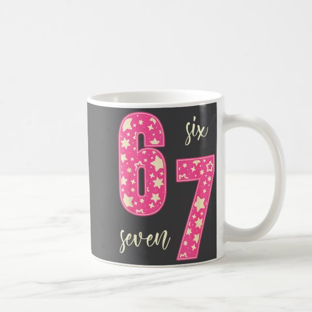 Taza De Café Cute Nk 67 Meme Six Seven Funny Women Girls  (Derecha)
