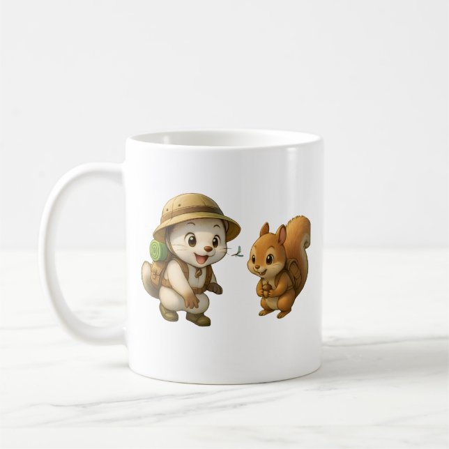 Taza De Café Cute Okojo and Squirrel Mug – Okojo and Friends (Izquierda)