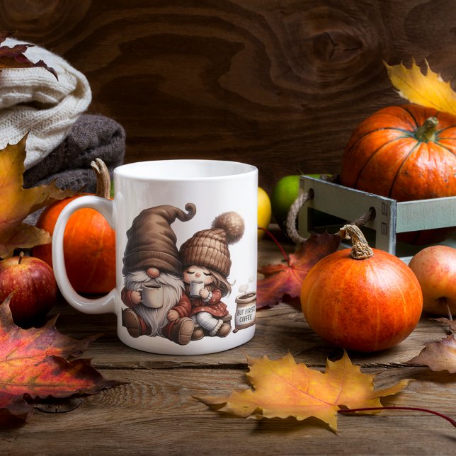 Taza De Café Cute Otoño GNOME Rustic Mug (Subido por el creador)