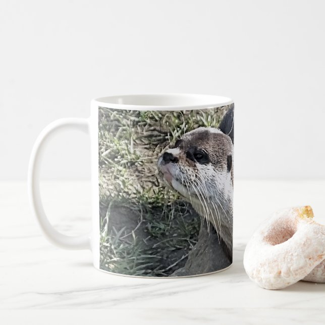 TAZA DE CAFÉ CUTE OTTER (Con donut)