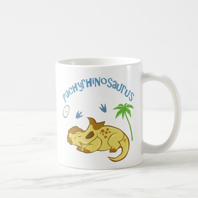 Taza De Café Cute Pachyrhinosaurus (Derecha)