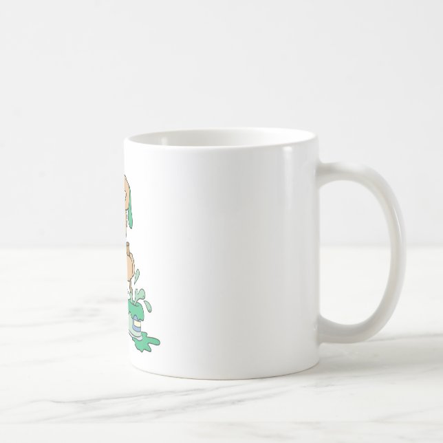 Taza De Café Cute Painter Bear (Derecha)