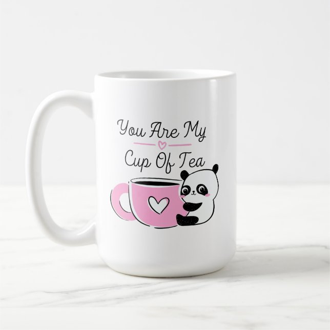 Taza De Café Cute Panda Eres Mi Té Personalizado (Izquierda)