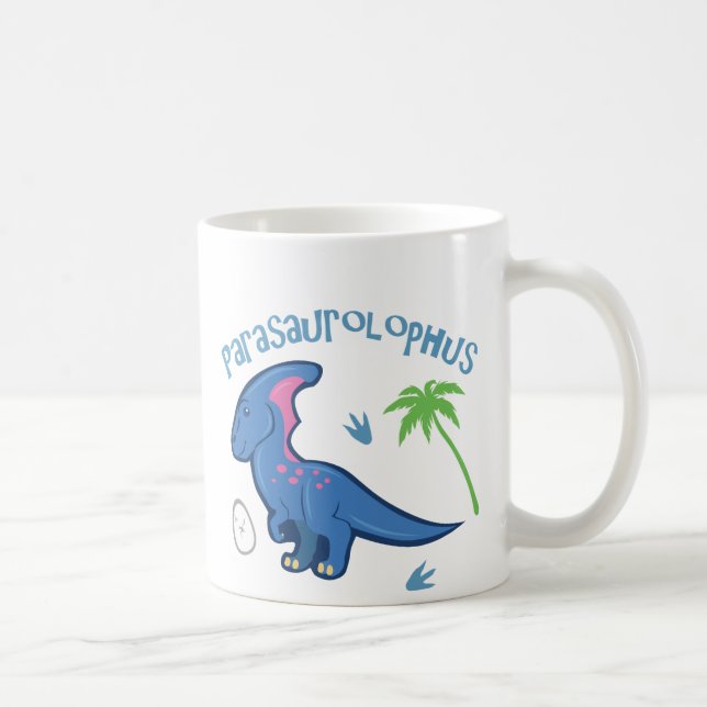 Taza De Café Cute Parasaurolophus (Derecha)