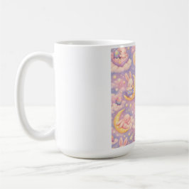Taza De Café Cute Pastel Bunny Mug – Kawaii Moon & Clouds