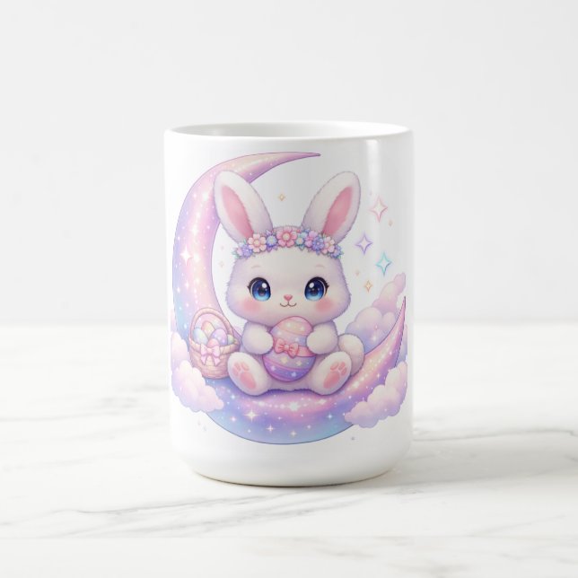 Taza De Café Cute Pastel Easter Bunny Mug – Moon Aesthetic (Centro)