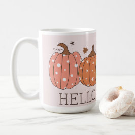 Taza De Café Cute Pastel Hola Calabaza