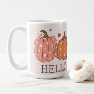 Taza De Café Cute Pastel Hola Calabaza