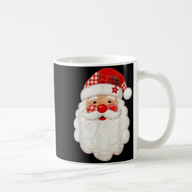 Taza De Café Cute Patchwork Santa Claus Christmas Xmas Men Wome (Derecha)