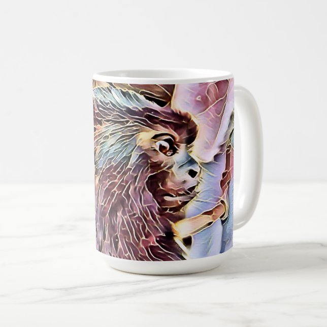 TAZA DE CAFÉ CUTE PEQUEÑO MONO (Anverso derecho)