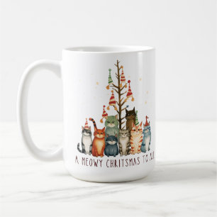 TAZA DE CAFÉ CUTE PEQUEÑOS NAVIDADES DE VACACIONES KITTY GATOS