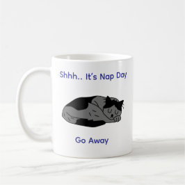 Taza De Café "Cute perezoso café gato Mug - Vibes Nap Day"