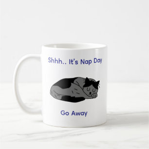Taza De Café "Cute perezoso café gato Mug - Vibes Nap Day"
