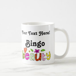 Taza De Café Cute Personaliza el Bingo Moderno Belleza Girly Pe