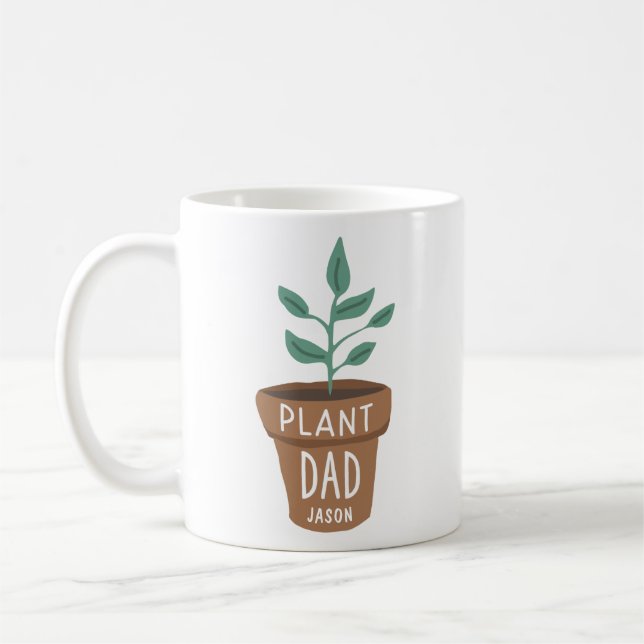 Taza De Café Cute Personalizado Planta Dad (Izquierda)