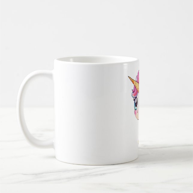 Taza De Café Cute personalizado unicorn (Izquierda)