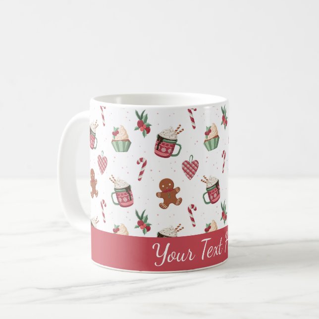 Taza De Café Cute Personalized Gingerbread Mug (Anverso izquierdo)