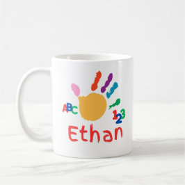 Taza De Café Cute Personalized Kid's ABC Hand Paint 123