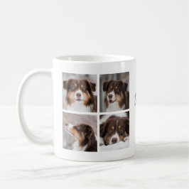 Taza De Café Cute Pet Dog Custom 8 Photo Collage