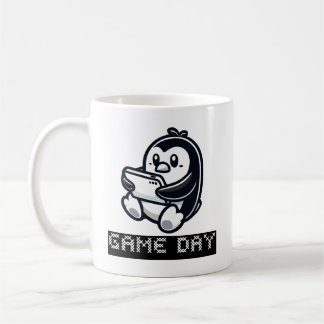 Taza De Café Cute Pingüino está jugando un videojuego - Juego