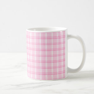 Taza De Café Cute Pink Plaid Pattered