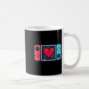 Taza De Café Cute Pixel Heart Gamer Día de San Valentín T Para 