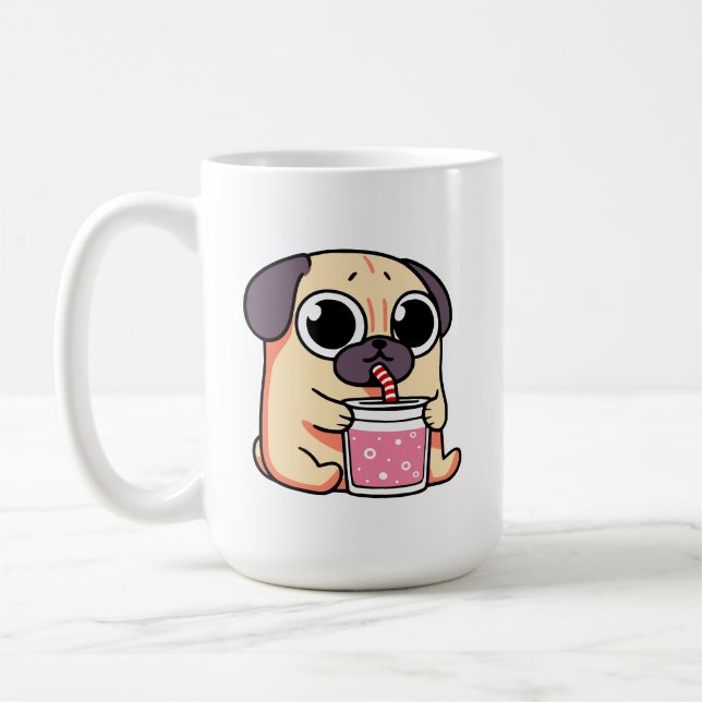 Taza De Café Cute Pug (Izquierda)