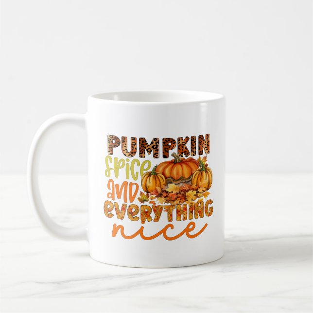 Taza De Café Cute pumpkin spice word art  (Izquierda)