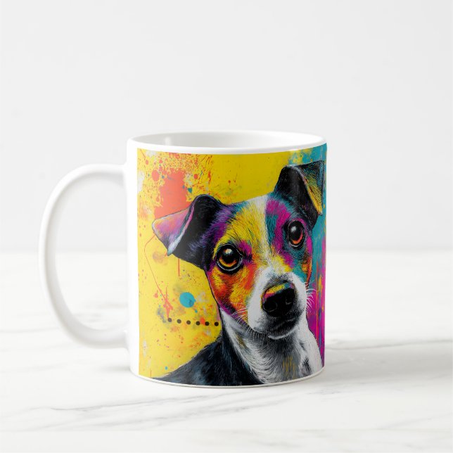 Taza De Café Cute Puppy Funny Dog Mixed Media Animal Pet (Izquierda)