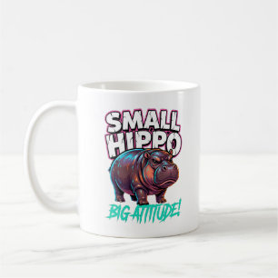 Taza De Café Cute Pygmy Hippo Small Body Big Attitude
