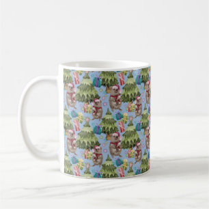 Taza De Café Cute Quokka de Navidad Vintage