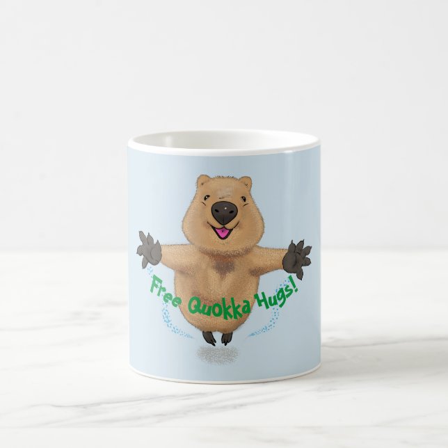 Taza De Café Cute quokka salta personalizado (Centro)