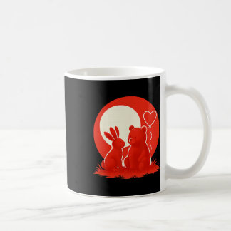 Taza De Café Cute Rabbit Bear Couple Valentine's Day Lovers 