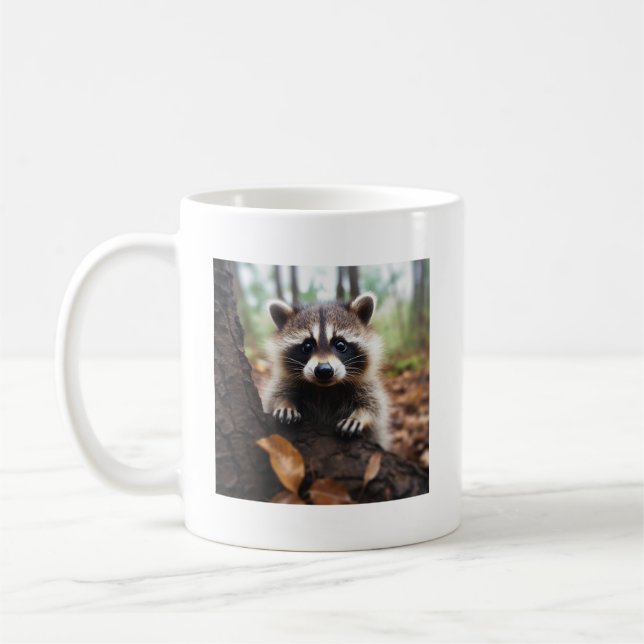 Taza De Café Cute Raccoon Mug - Mugs de animales (Izquierda)
