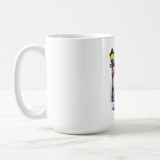 Taza De Café Cute Rainbow Bunny with Umbrella Design (Izquierda)