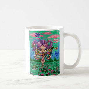 Taza De Café Cute Rainbow Butterfly Fairy Doll Water Lilis