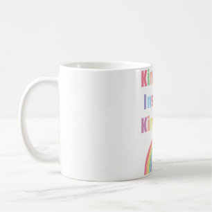 Taza De Café Cute Rainbow y Corazón La amabilidad inspira amabi