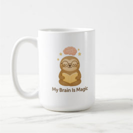 Taza De Café Cute Reading Bear — My Brain Is Magic Motivational