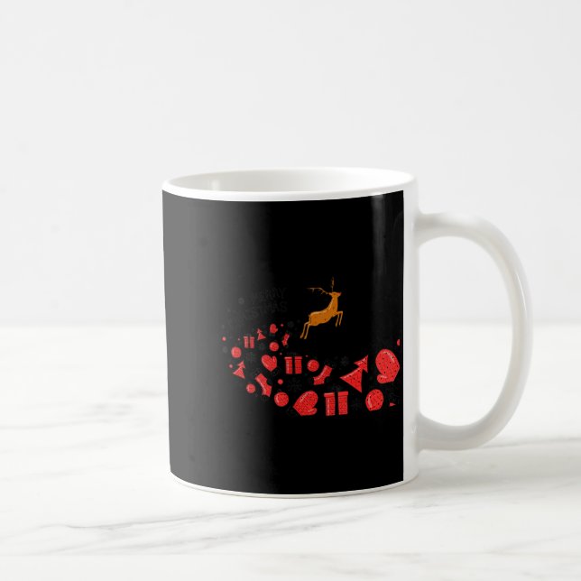Taza De Café Cute Reindeer Merry Xmas Merry Christmas Happy New (Derecha)