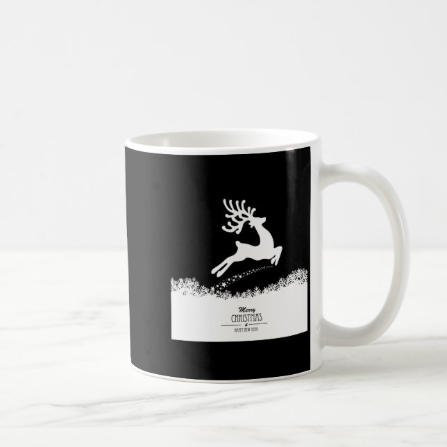Taza De Café Cute Reindeer Merry Xmas Merry Christmas Happy New (Derecha)