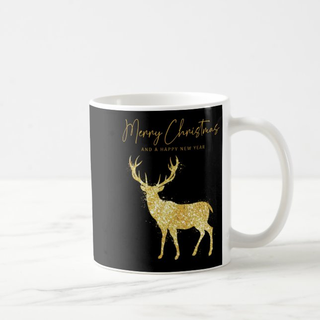 Taza De Café Cute Reindeer Merry Xmas Merry Christmas Happy New (Derecha)