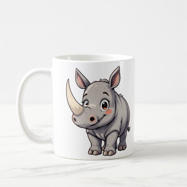 Taza De Café Cute Rhino (Izquierda)