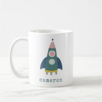 Cute Rocket Ship Guay Space Art Personalizado