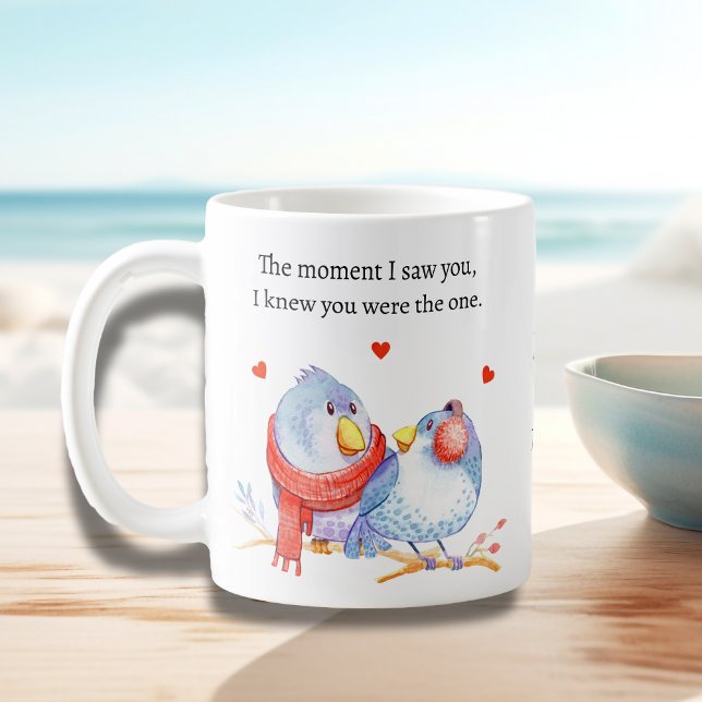 Taza De Café Cute Romantic Love Birds Valentine's Day (Subido por el creador)