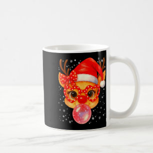 Taza De Café Cute Rudolph Nariz Roja Chicle Burbuja Navidad Xma