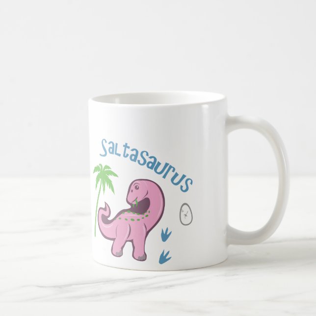 Taza De Café Cute Saltasaurus (Derecha)