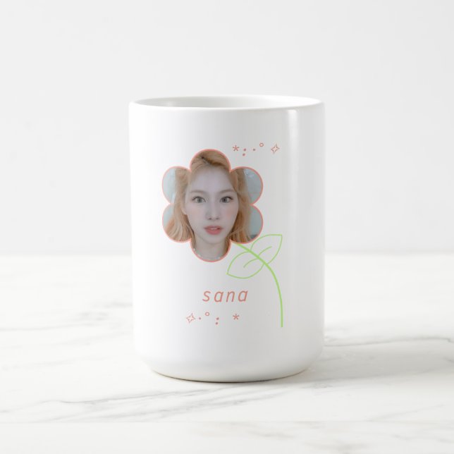 Taza De Café Cute Sana Kpop dos veces estética adolescente (Centro)