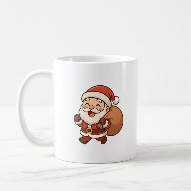 Taza De Café Cute Santa Claus Christmas Mug (Izquierda)