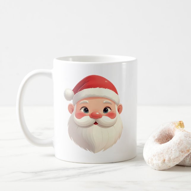 Taza De Café Cute Santa Claus Feliz Navidad (Con donut)