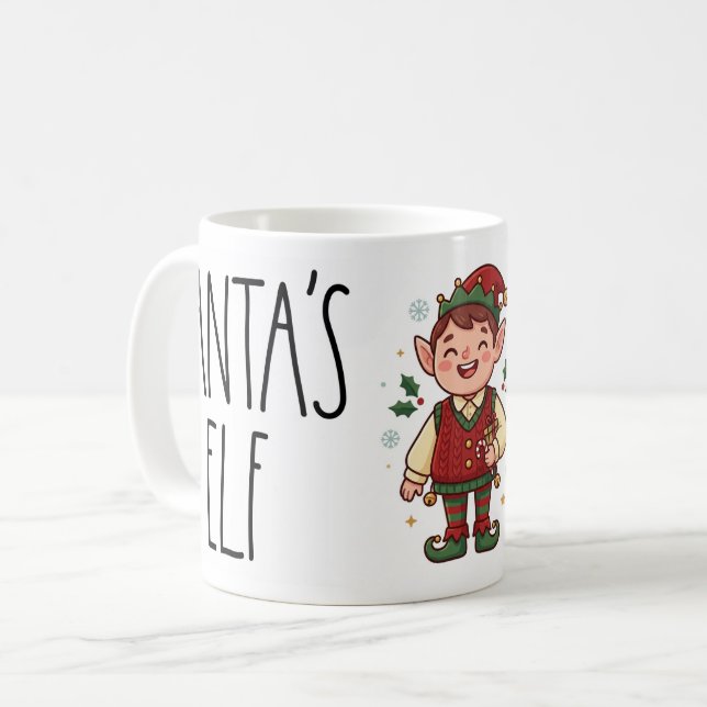 Taza De Café Cute Santa’s Elf Christmas Mug (Anverso izquierdo)